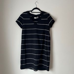 Striped Black and White T-shirt Dress